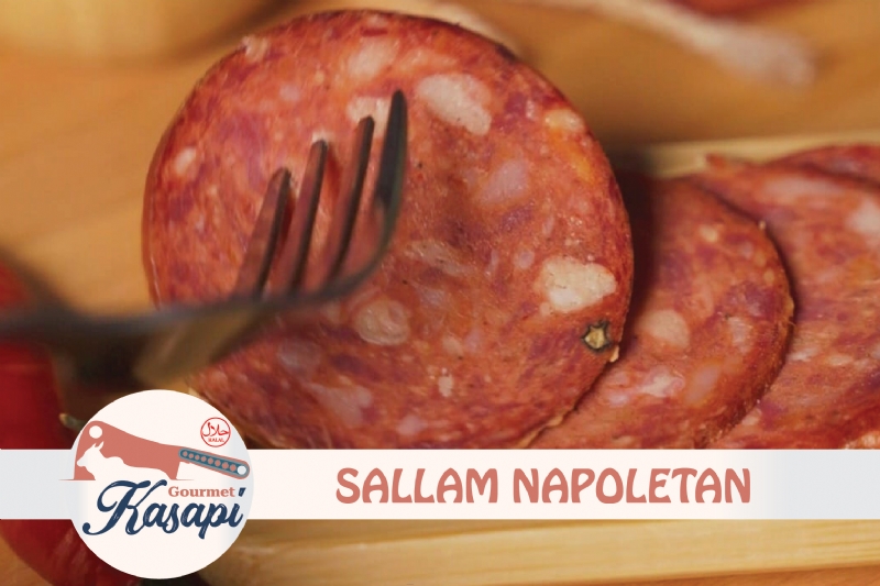 Sallam Napoletan nga Kasapi Gurmet, sallam italian, Fabrik sallami, sallam me shije te pasur, sallam artizanale, sallam tradicionale, sallam i shijshem per pica, sallam napoletan per pjatat, sallam i pjekur